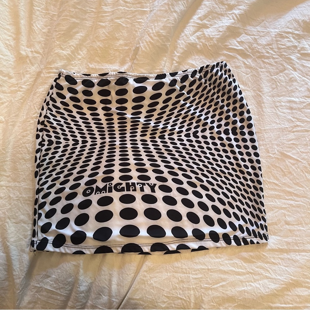 OMIGHTY illusion mini skirt in mono (xs)